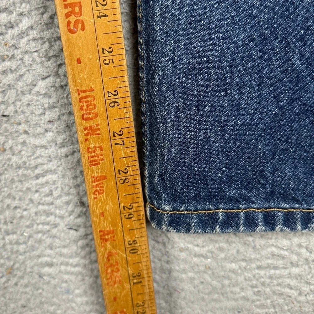 Levi 505 Jeans Mens 36X30 Blue Straight Fit Distressed 5 Pocket Red Tab Denim